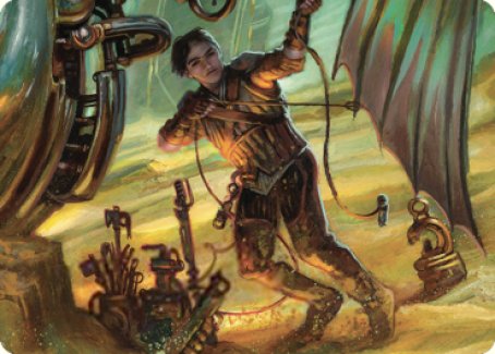 Mishra, Excavation Prodigy Art Card [The Brothers' War Art Series] | Galaxy Games LLC