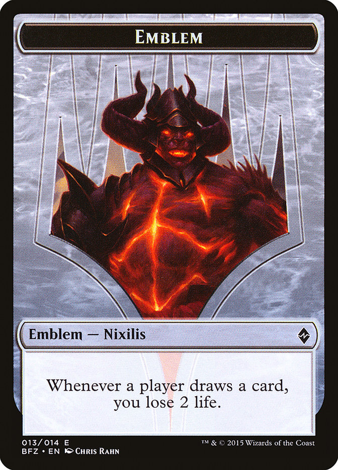 Ob Nixilis Reignited Emblem [Battle for Zendikar Tokens] | Galaxy Games LLC