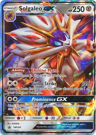 Solgaleo GX (SM104) (Jumbo Card) [Sun & Moon: Black Star Promos] | Galaxy Games LLC