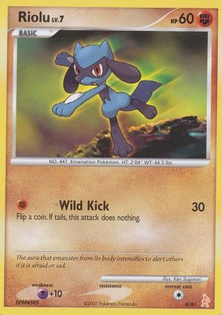 Riolu (6/61) [Diamond & Pearl: Trainer Kit - Lucario] | Galaxy Games LLC