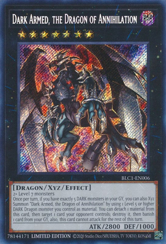 Dark Armed, the Dragon of Annihilation [BLC1-EN006] Secret Rare | Galaxy Games LLC