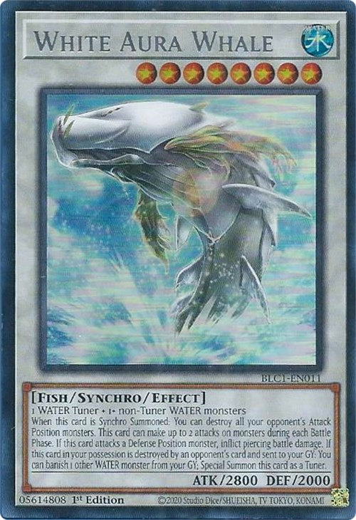 White Aura Whale (Silver) [BLC1-EN011] Ultra Rare | Galaxy Games LLC