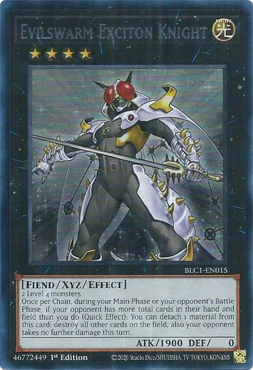 Evilswarm Exciton Knight (Silver) [BLC1-EN015] Ultra Rare | Galaxy Games LLC