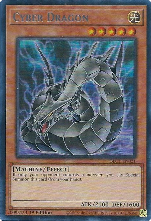 Cyber Dragon (Alternate Art) (Silver) [BLC1-EN021] Ultra Rare | Galaxy Games LLC