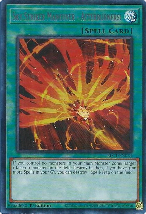 Sky Striker Maneuver - Afterburners! (Silver) [BLC1-EN024] Ultra Rare | Galaxy Games LLC