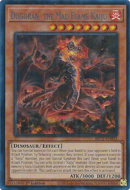 Dogoran, the Mad Flame Kaiju (Silver) [BLC1-EN033] Ultra Rare | Galaxy Games LLC