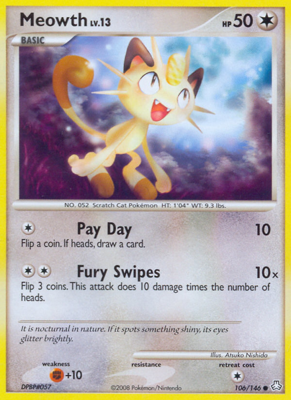 Meowth (106/146) [Diamond & Pearl: Legends Awakened] | Galaxy Games LLC