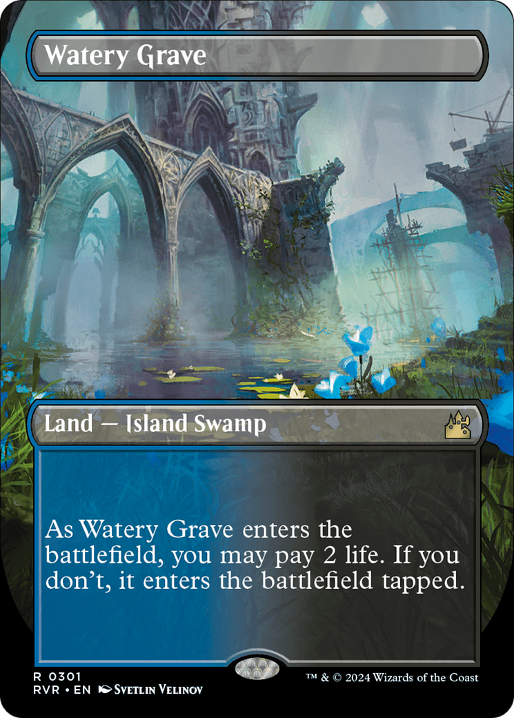 Watery Grave (Borderless) [Ravnica Remastered] | Galaxy Games LLC