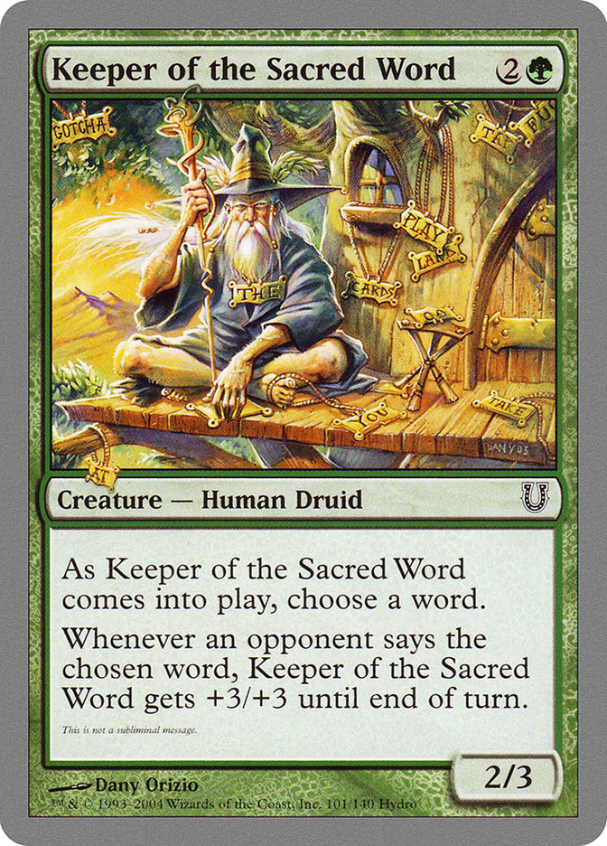 Keeper of the Sacred Word [Unhinged] | Galaxy Games LLC