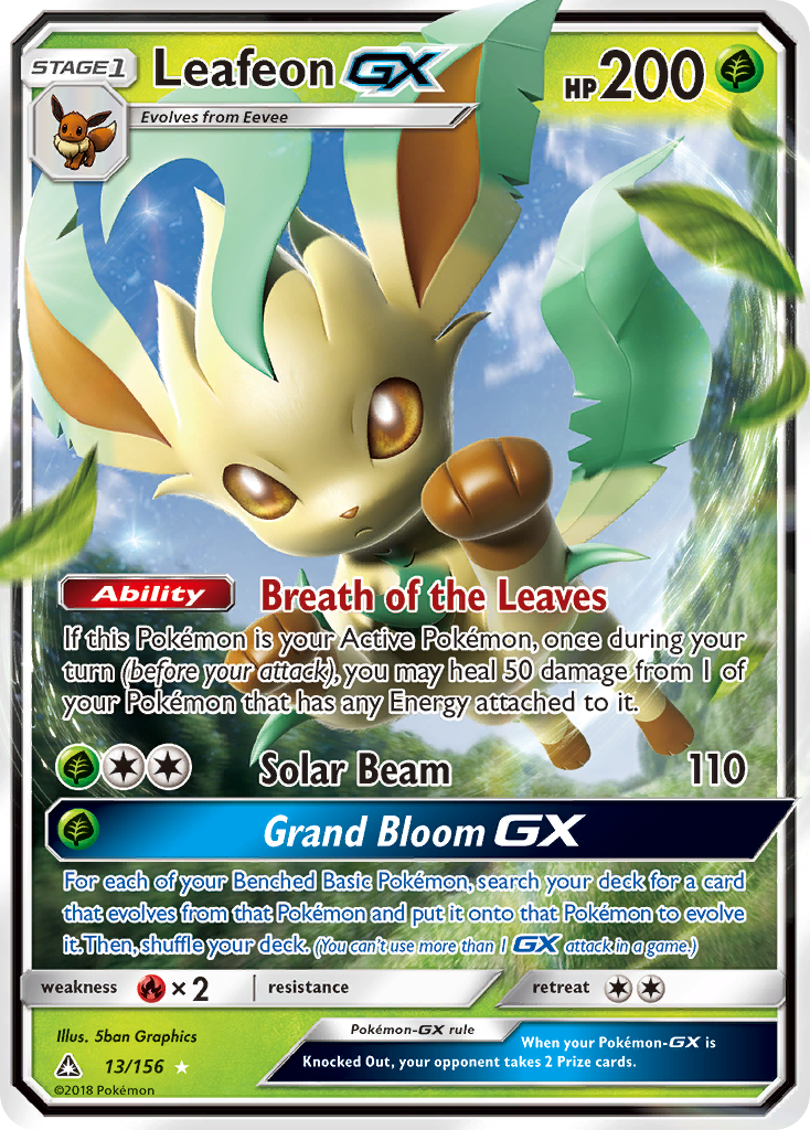 Leafeon GX (13/156) [Sun & Moon: Ultra Prism] | Galaxy Games LLC