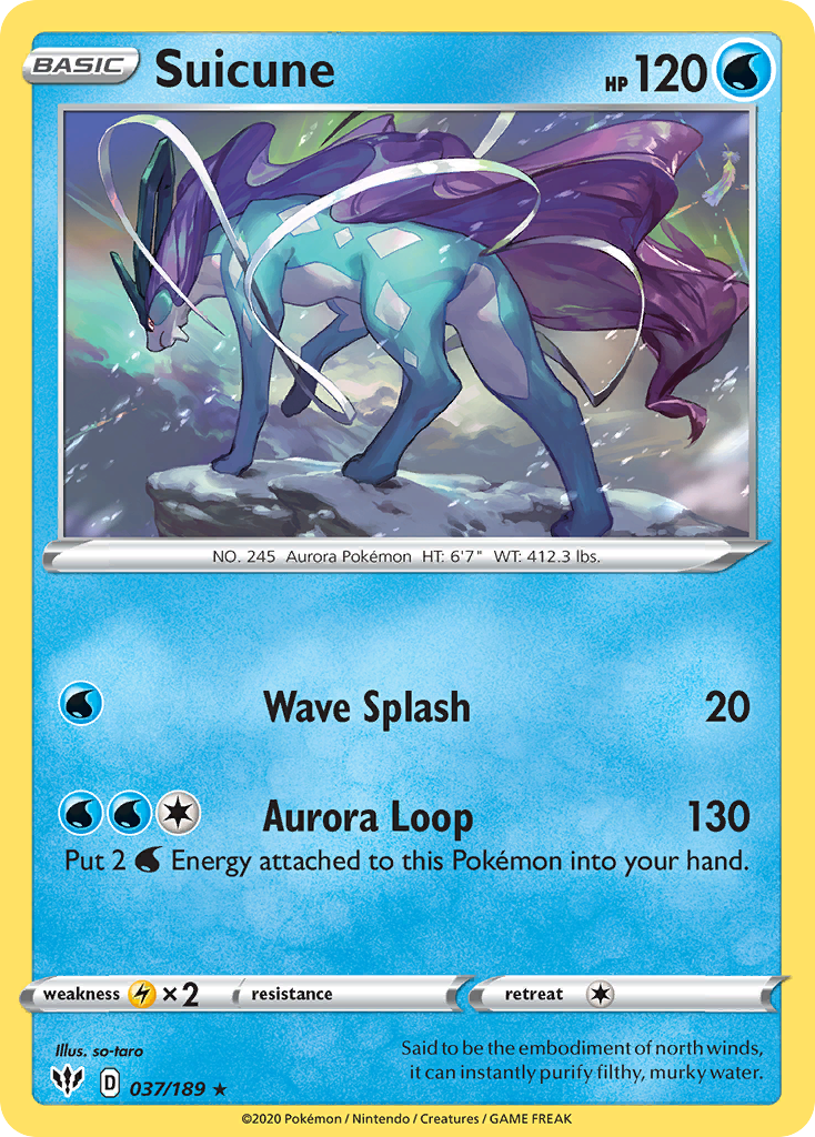 Suicune (037/189) [Sword & Shield: Darkness Ablaze] | Galaxy Games LLC