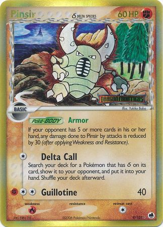 Pinsir (9/101) (Delta Species) (Stamped) [EX: Dragon Frontiers] | Galaxy Games LLC