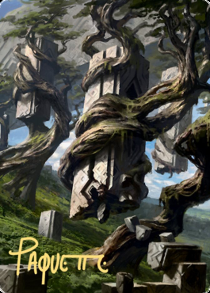 Forest 2 Art Card (Gold-Stamped Signature) [Zendikar Rising Art Series] | Galaxy Games LLC