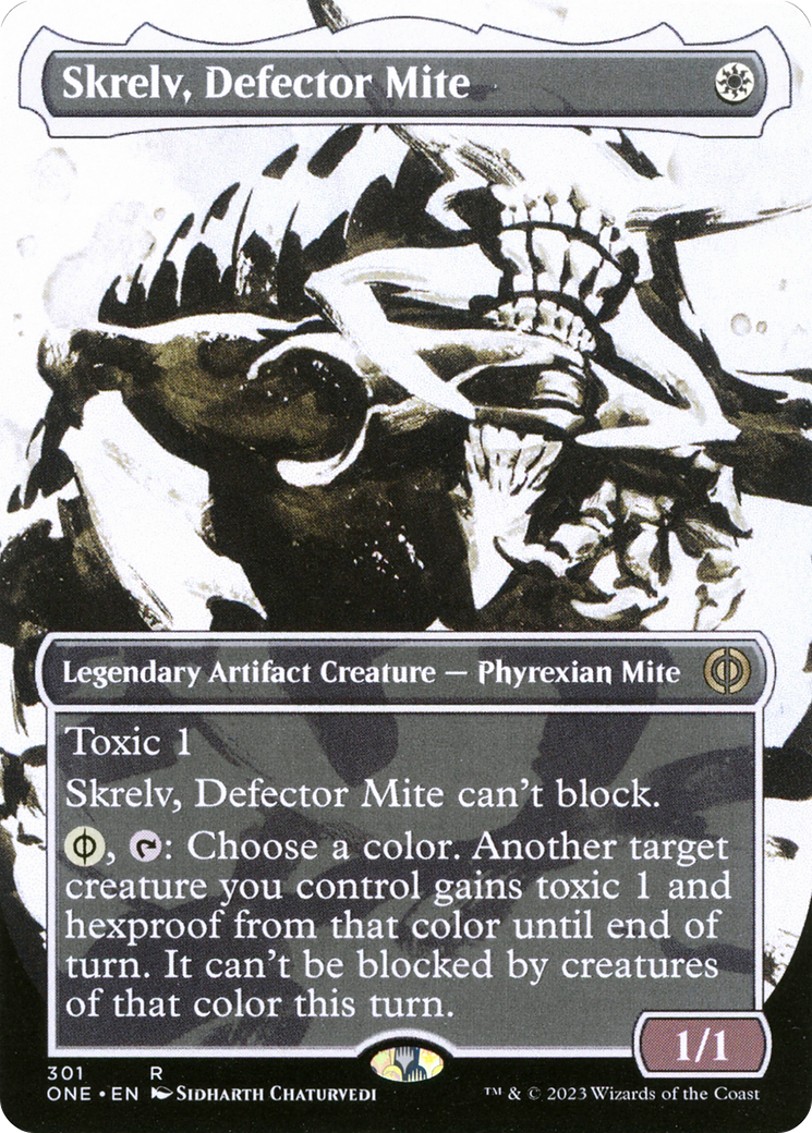 Skrelv, Defector Mite (Borderless Ichor) [Phyrexia: All Will Be One] | Galaxy Games LLC