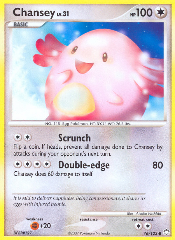 Chansey (76/123) [Diamond & Pearl: Mysterious Treasures] | Galaxy Games LLC