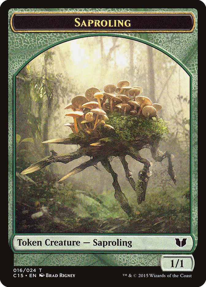 Snake (017) // Saproling Double-Sided Token [Commander 2015 Tokens] | Galaxy Games LLC