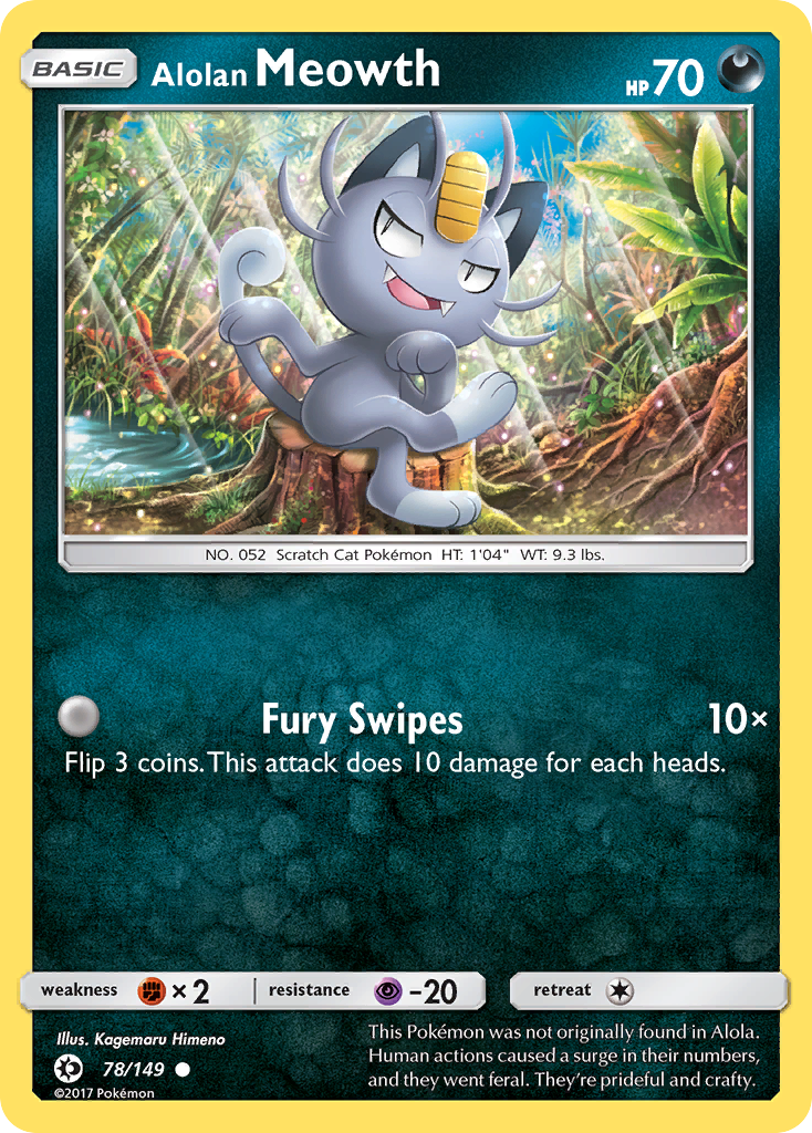 Alolan Meowth (78/149) [Sun & Moon: Base Set] | Galaxy Games LLC