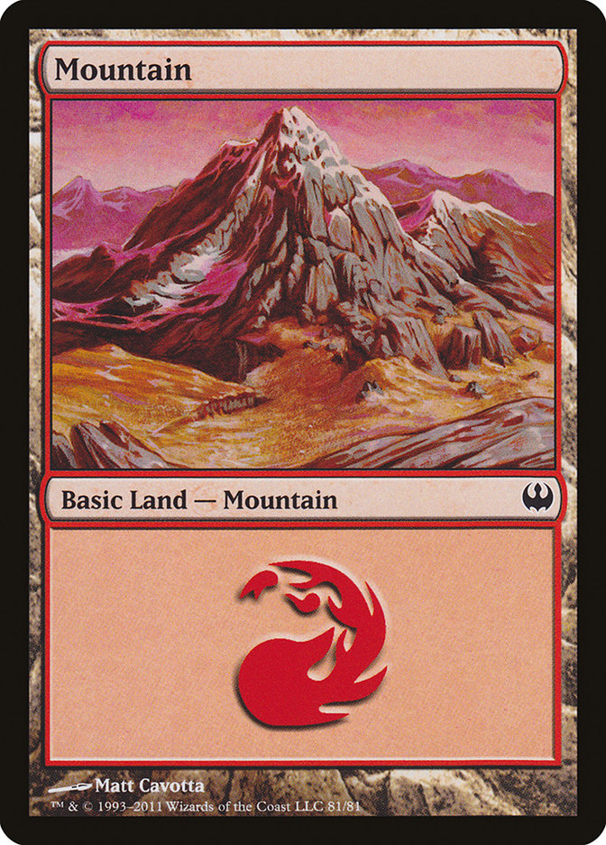 Mountain (81) [Duel Decks: Knights vs. Dragons] | Galaxy Games LLC