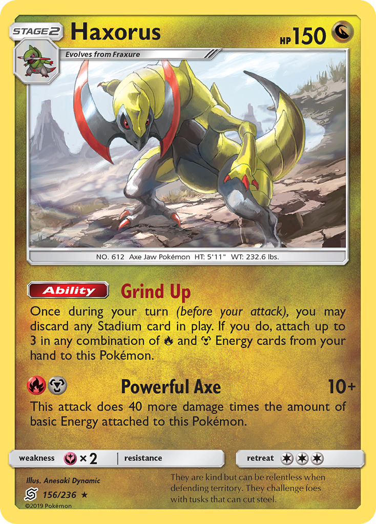 Haxorus (156/236) [Sun & Moon: Unified Minds] | Galaxy Games LLC