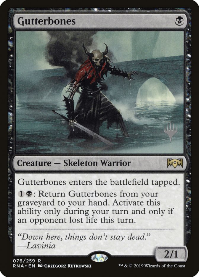 Gutterbones (Promo Pack) [Ravnica Allegiance Promos] | Galaxy Games LLC