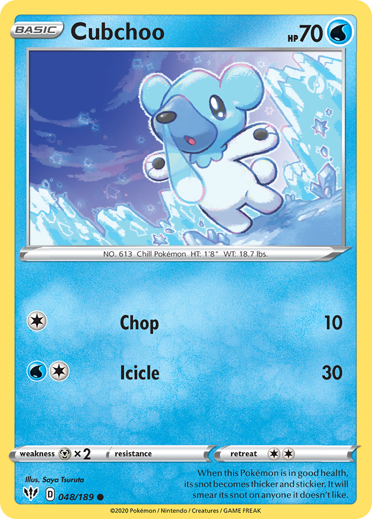 Cubchoo (048/189) [Sword & Shield: Darkness Ablaze] | Galaxy Games LLC