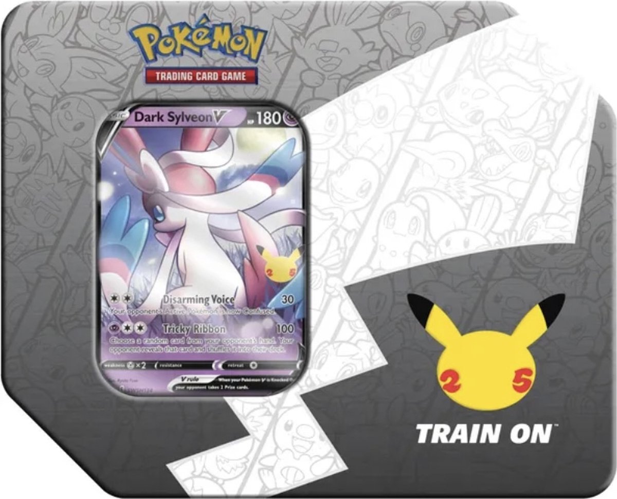Celebrations: 25th Anniversary - Tin (Dark Sylveon V) | Galaxy Games LLC