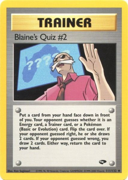 Blaine's Quiz #2 (111/132) [Gym Challenge Unlimited] | Galaxy Games LLC