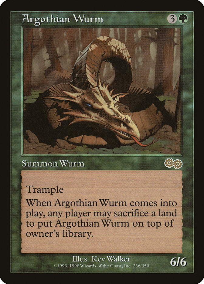 Argothian Wurm [Urza's Saga] | Galaxy Games LLC