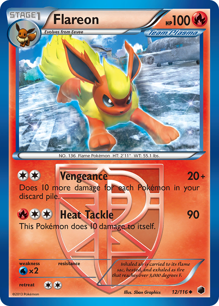 Flareon (12/116) [Black & White: Plasma Freeze] | Galaxy Games LLC