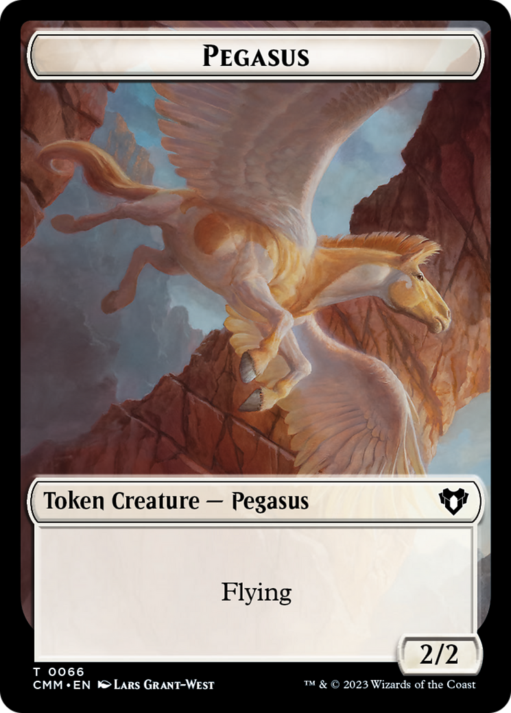 Copy (54) // Pegasus Double-Sided Token [Commander Masters Tokens] | Galaxy Games LLC