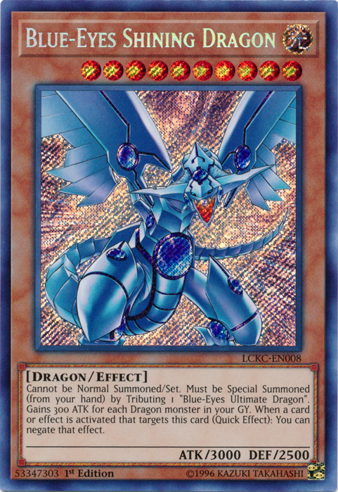 Blue-Eyes Shining Dragon [LCKC-EN008] Secret Rare | Galaxy Games LLC