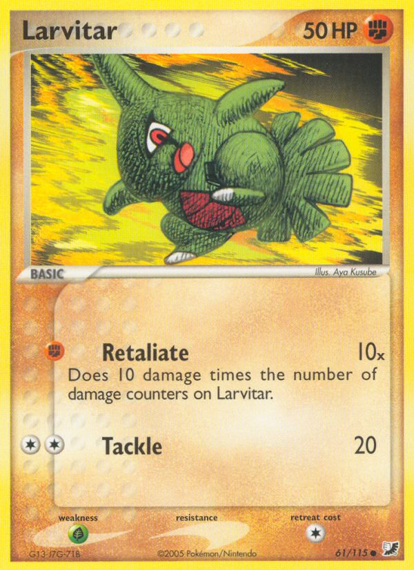 Larvitar (61/115) [EX: Unseen Forces] | Galaxy Games LLC