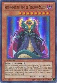 Vennominon the King of Poisonous Snakes [LCGX-EN192] Super Rare | Galaxy Games LLC