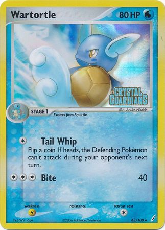 Wartortle (43/100) (Stamped) [EX: Crystal Guardians] | Galaxy Games LLC