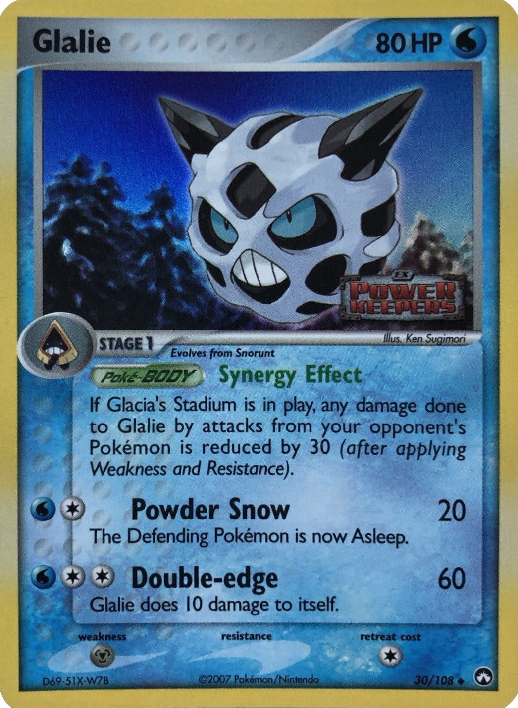 Glalie (30/108) (Stamped) [EX: Power Keepers] | Galaxy Games LLC