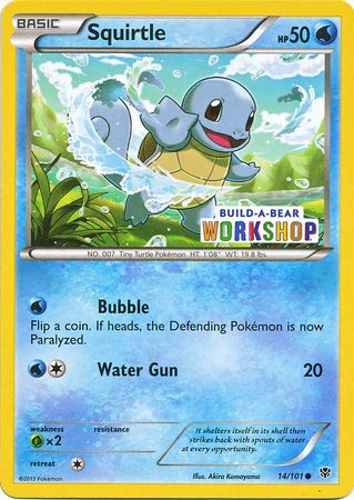 Squirtle (14/101) (Build A Bear Workshop Exclusive) [Black & White: Plasma Blast] | Galaxy Games LLC