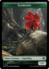 Faerie // Saproling Double-Sided Token [Wilds of Eldraine Commander Tokens] | Galaxy Games LLC