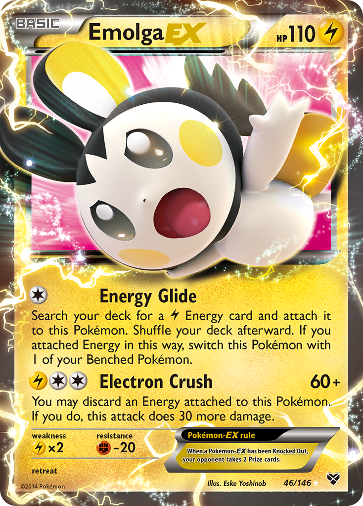 Emolga EX (46/146) [XY: Base Set] | Galaxy Games LLC