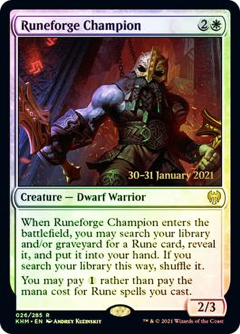 Runeforge Champion [Kaldheim Prerelease Promos] | Galaxy Games LLC