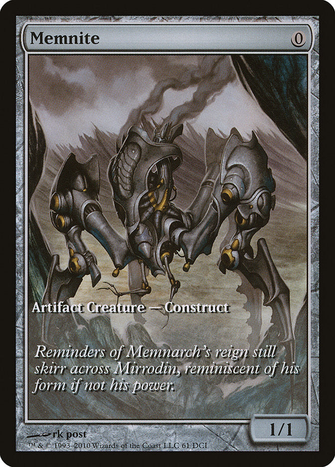 Memnite (Game Day) (Extended Art) [Scars of Mirrodin Promos] | Galaxy Games LLC