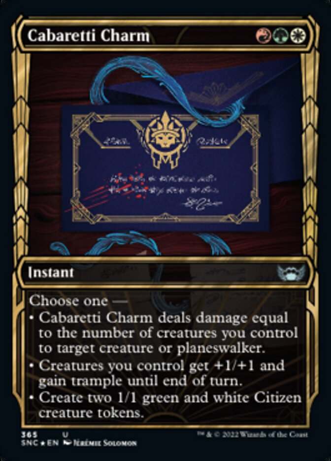Cabaretti Charm (Showcase Golden Age Gilded Foil) [Streets of New Capenna] | Galaxy Games LLC