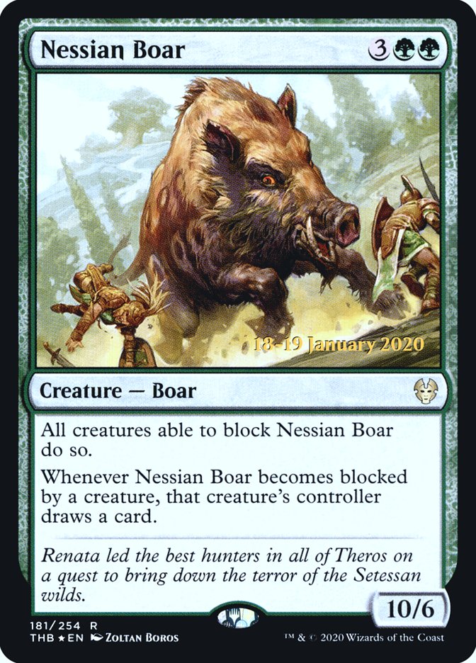 Nessian Boar [Theros Beyond Death Prerelease Promos] | Galaxy Games LLC