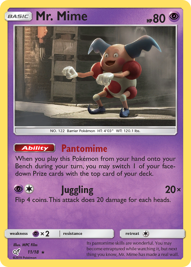 Mr. Mime (11/18) [Sun & Moon: Detective Pikachu] | Galaxy Games LLC