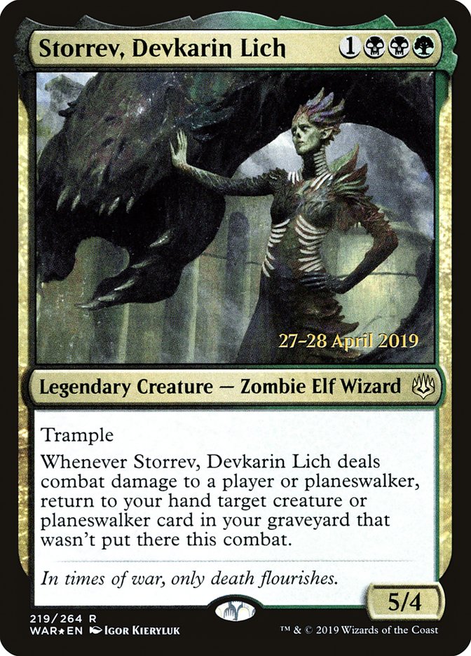 Storrev, Devkarin Lich [War of the Spark Prerelease Promos] | Galaxy Games LLC