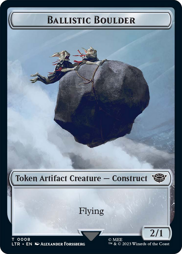 Ballistic Boulder // Food Token (09) Double-Sided Token [The Lord of the Rings: Tales of Middle-Earth Tokens] | Galaxy Games LLC
