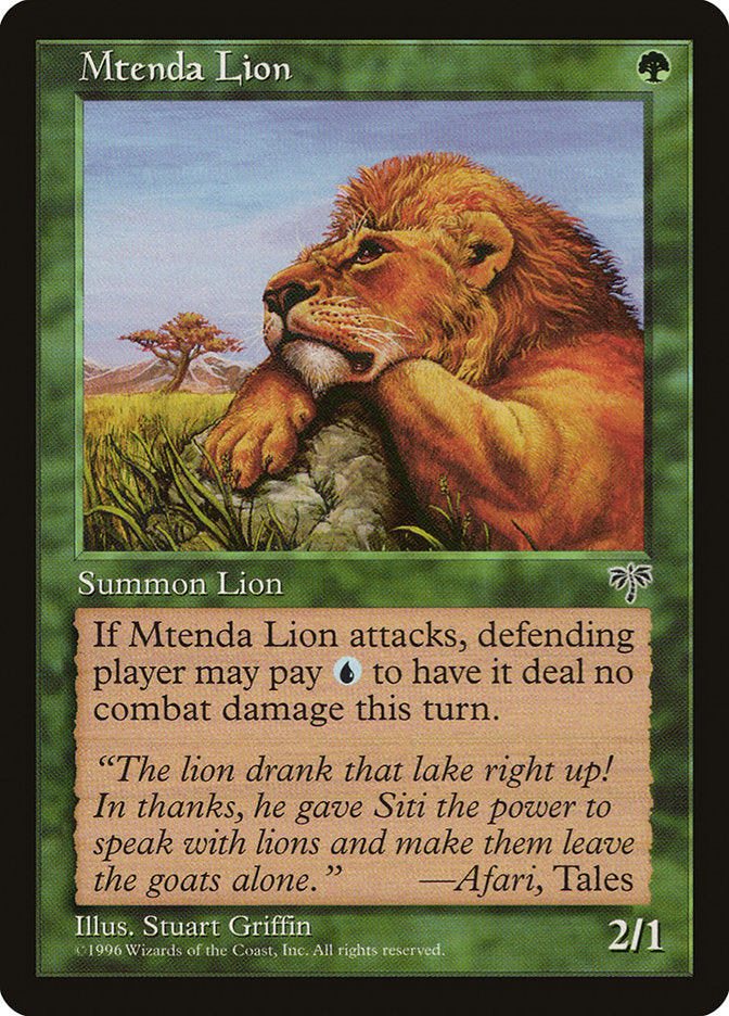 Mtenda Lion [Mirage] | Galaxy Games LLC