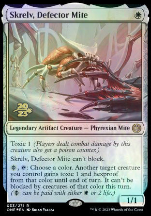 Skrelv, Defector Mite [Phyrexia: All Will Be One Prerelease Promos] | Galaxy Games LLC