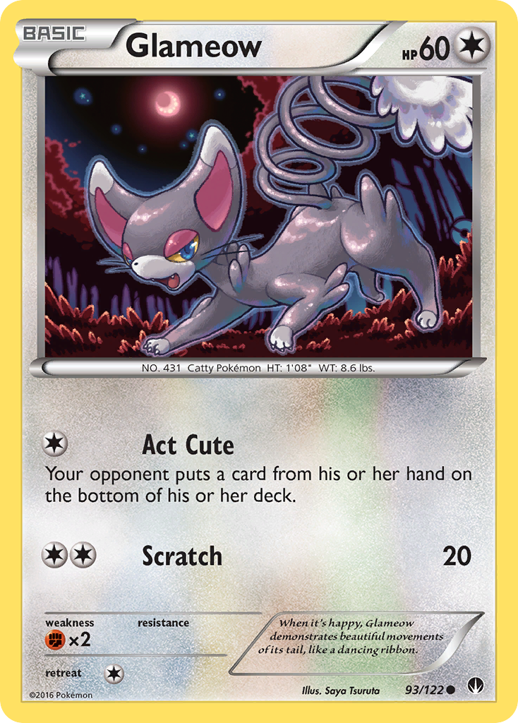 Glameow (93/122) [XY: BREAKpoint] | Galaxy Games LLC