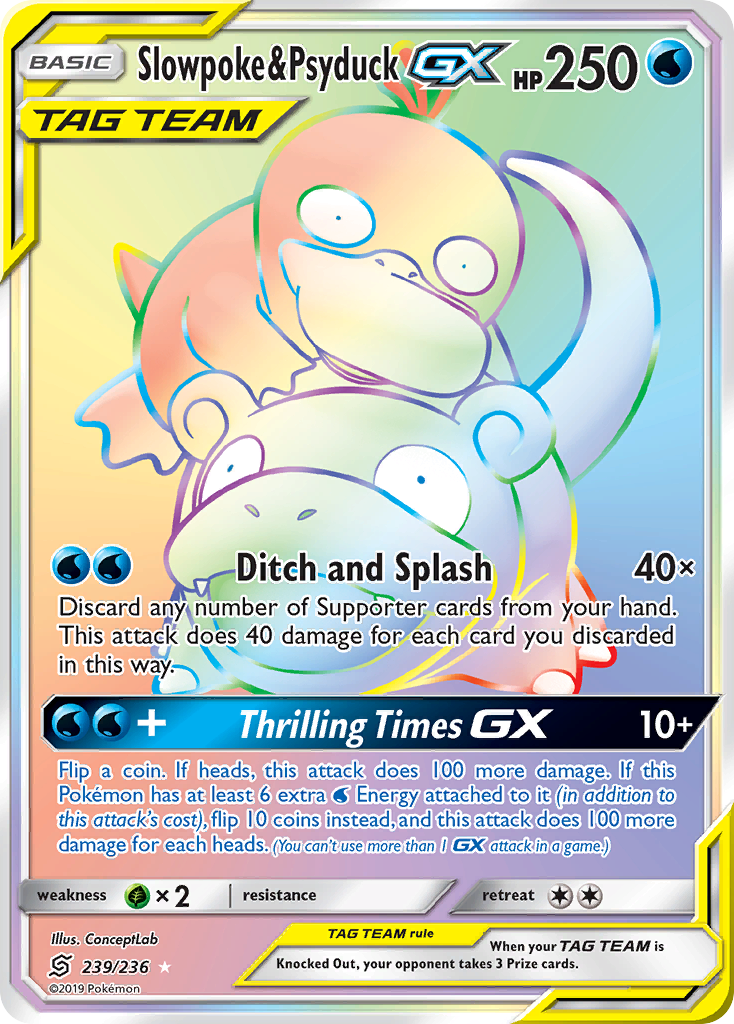 Slowpoke & Psyduck GX (239/236) [Sun & Moon: Unified Minds] | Galaxy Games LLC