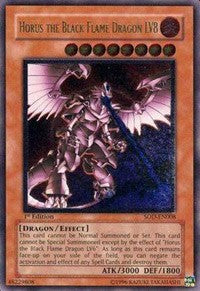 Horus the Black Flame Dragon LV8 (UTR) [SOD-EN008] Ultimate Rare | Galaxy Games LLC